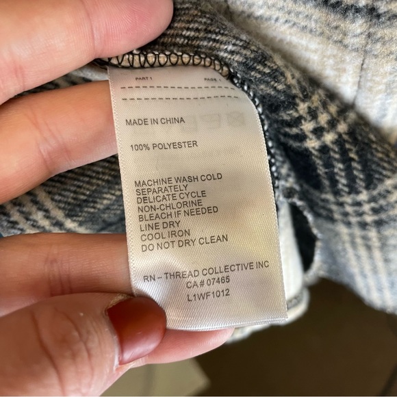 NEW Laundry by Shelli Segal Women's Plaid Shacket with Belt - size XS - Picture 6 of 7